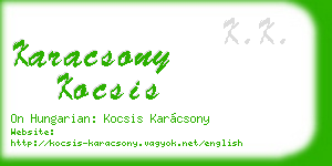 karacsony kocsis business card